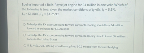 Boeing imported a Rolls - Royce jet engine for 4