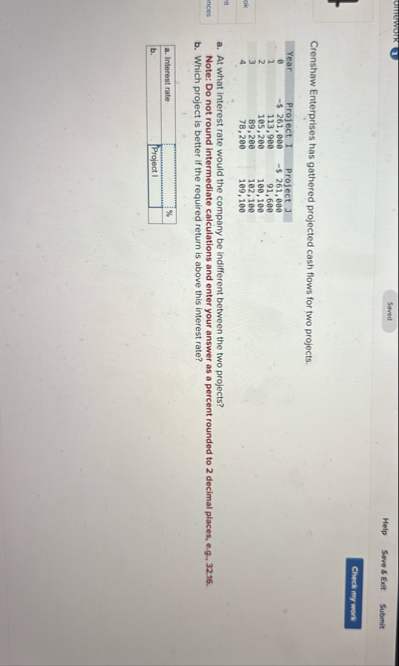 Ontrwork 1 Help Save 8 Exit Submit Crenshaw