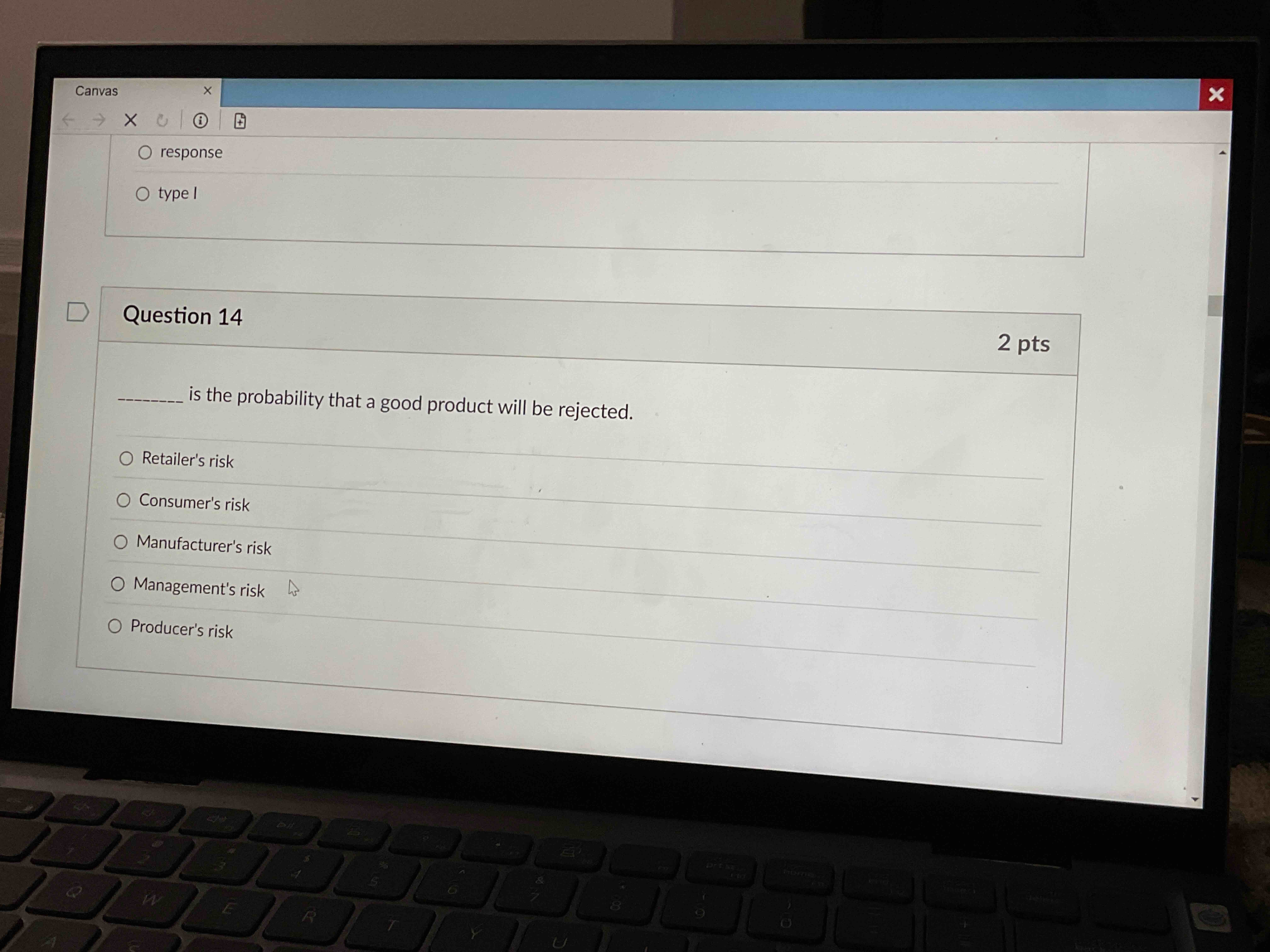 Question 1 4 is the probability that a good