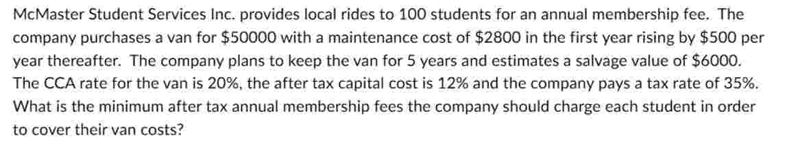 McMaster Student Services Inc. provides local