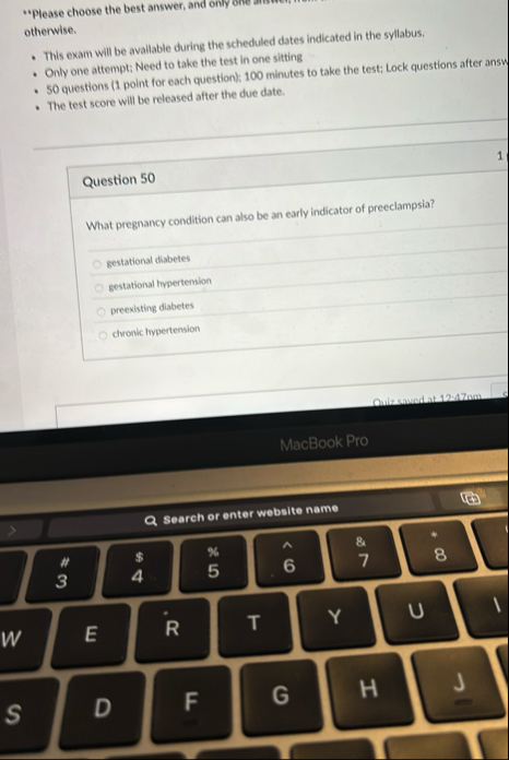 "Please choose the best answer, and only one an