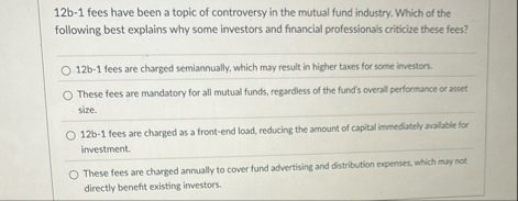 1 2 b - 1 fees have been a topic of controversy