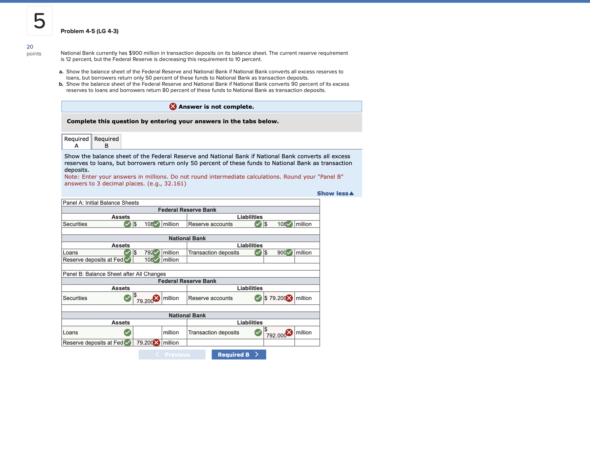 5 Problem 4 - 5 ( LG 4 - 3 ) 2 0 points National