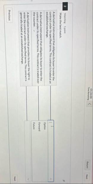 0 1 : 2 6 : 0 0 Time Remainins 2 Matching 1 point