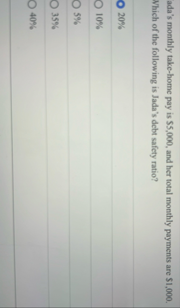 ada's monthly take - home pay is $ 5 , 0 0 0 ,