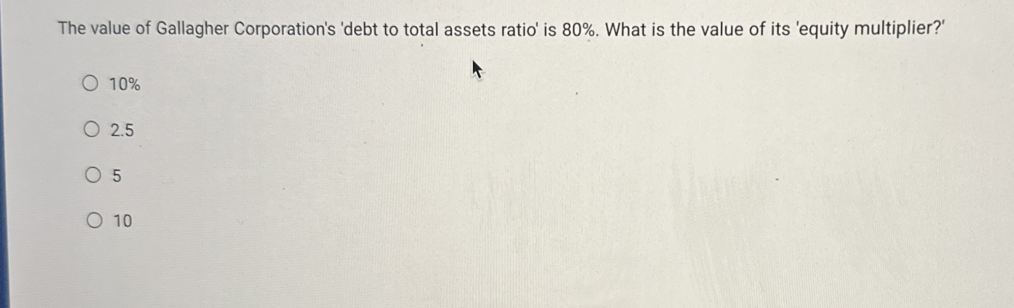 The value of Gallagher Corporation's 'debt to