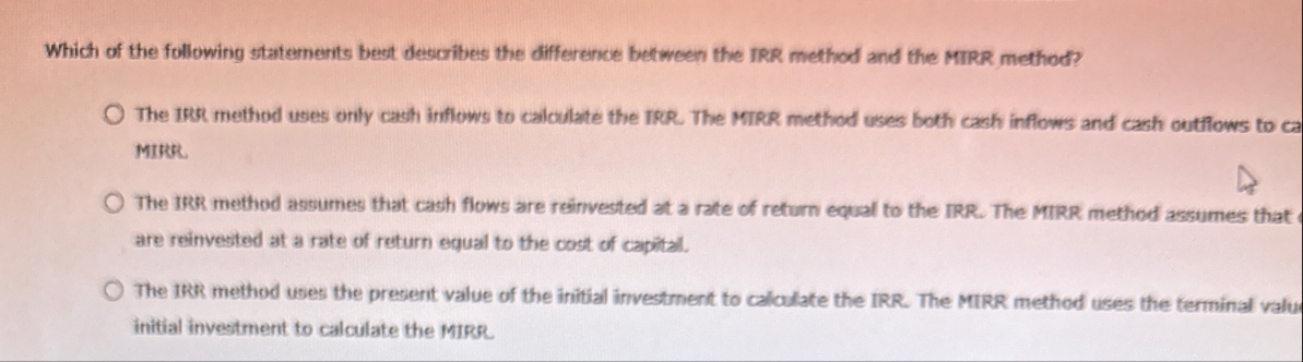 Which of the following stataments best describes