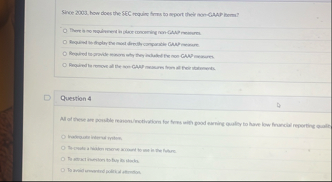 Since 2 0 0 3 , how does the SEC require firms to