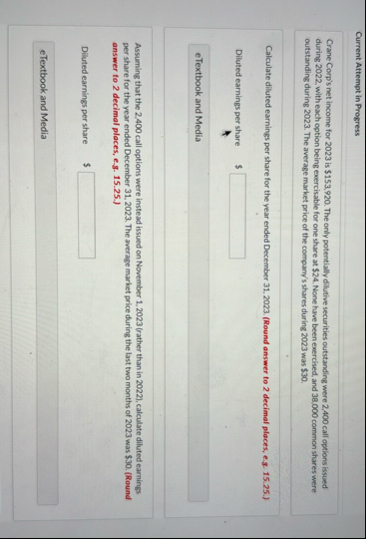 Current Attempt in Progress Crane Corp's net