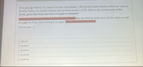 $ 1 , 0 0 0 . Todey, tie marlat iftierest nite un