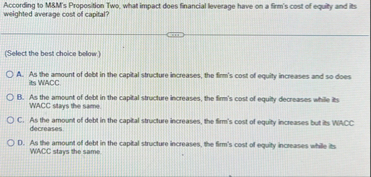 According to M 8 Mrs Proposition Two, what impact