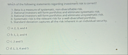 Which of the following statements regarding