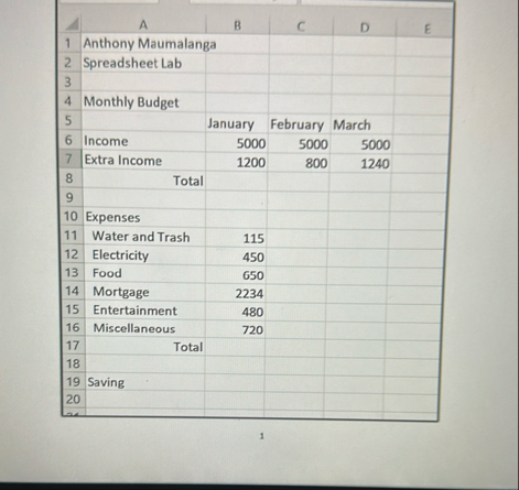 \ table [ [ 4 , A , B , C , D , E ] , [ 1 ,