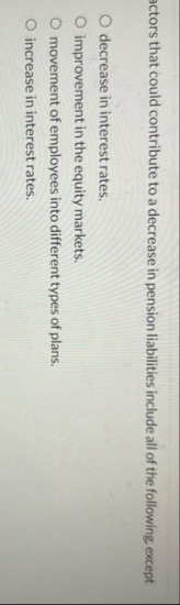 actors that could contribute to a decrease in