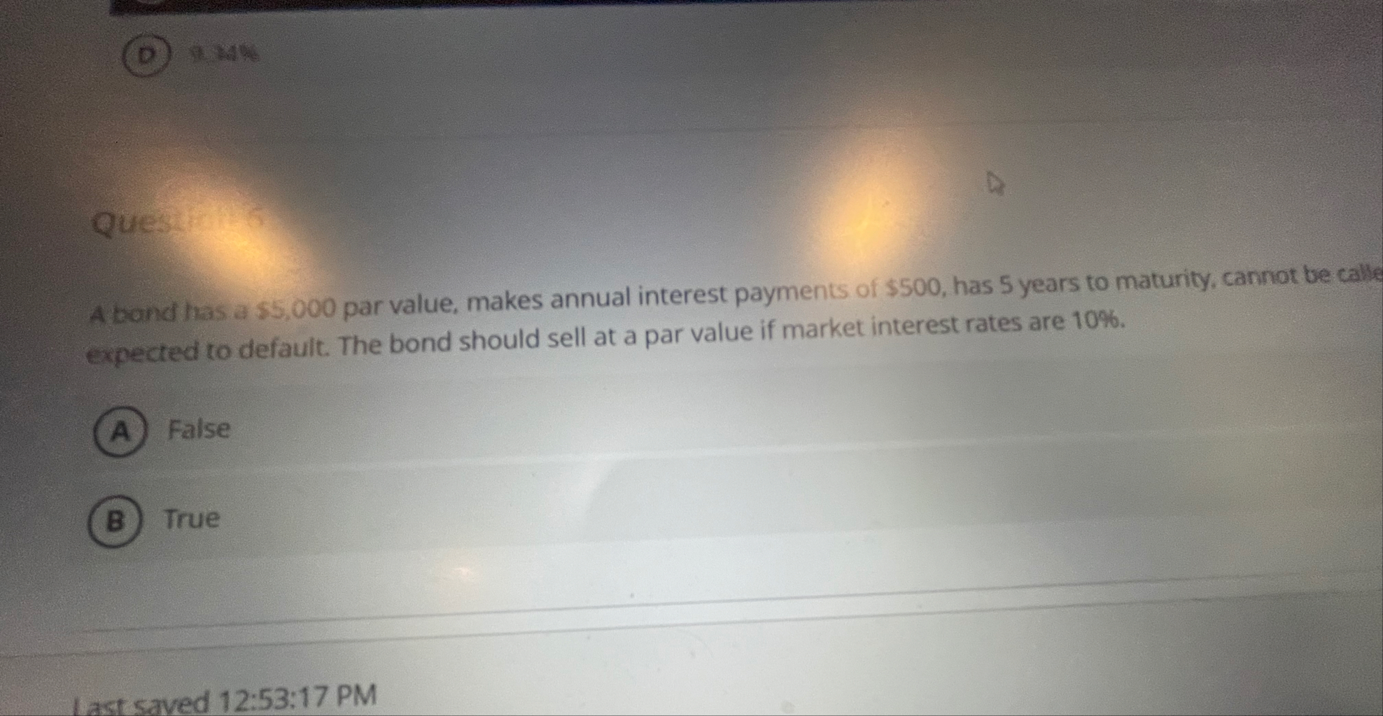 ( D ) 1 . 4 4 Ques in x 2 A bond has a $ 5 , 0 0