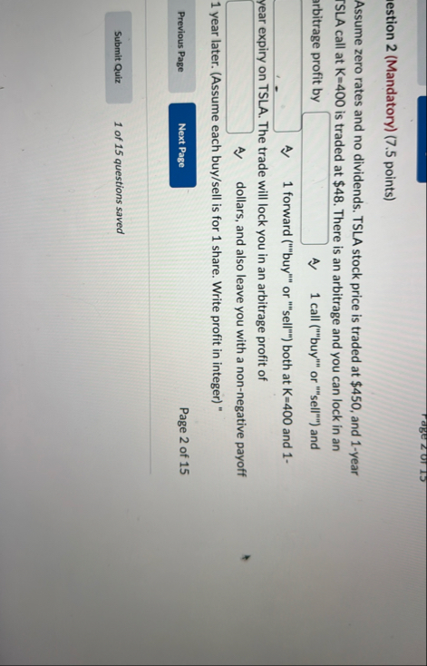 estion 2 ( Mandatory ) ( 7 . 5 points ) Assume