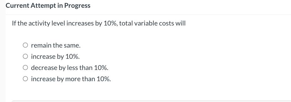 Current Attempt in Progress If the activity level