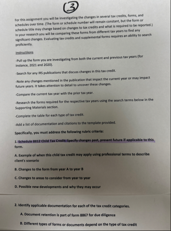 For this assignment you will be investigating the