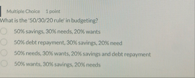Multiple Choice 1 point What is the ' 5 0 3 0 ? 2