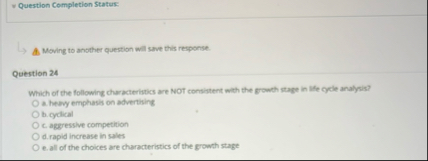 Question Completion Statur: A Moving to another