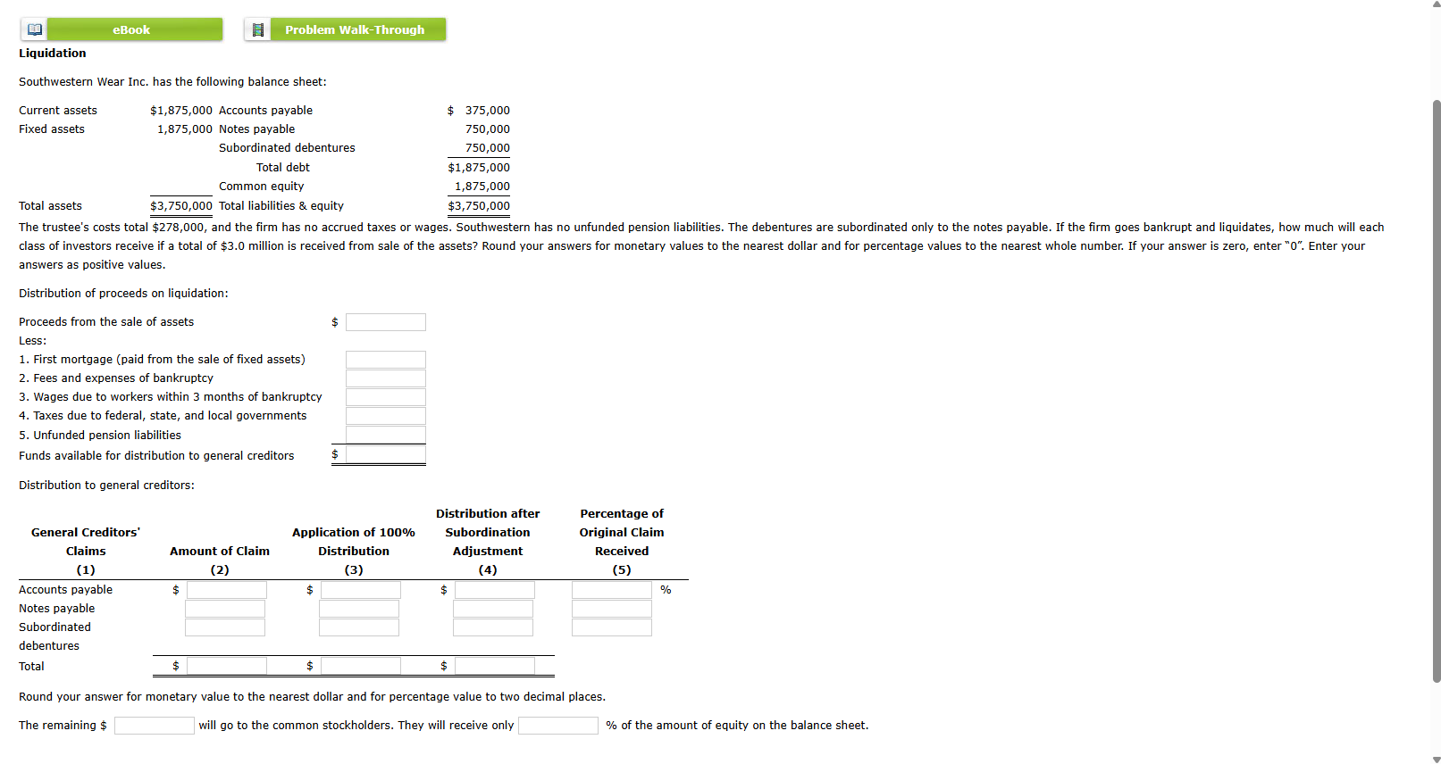 Problem 2 4 - 0 1 ( Liquidation ) Liquidation