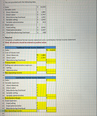 Wou are provided with the following data. \ table