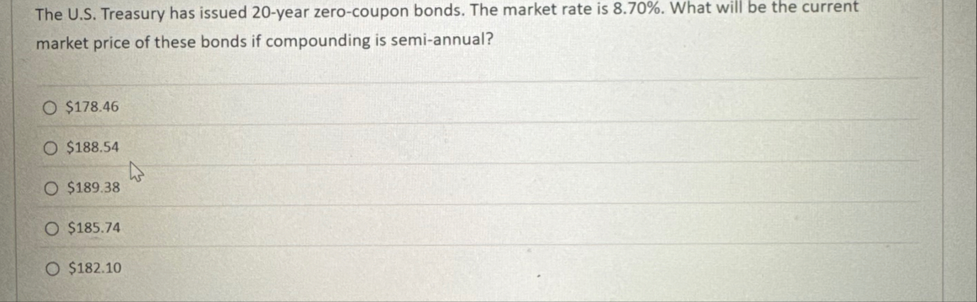 The U . S . Treasury has issued 2 0 - year zero -