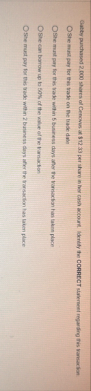 Gatby purchased 2 , 0 0 0 shares of Cenovus at $