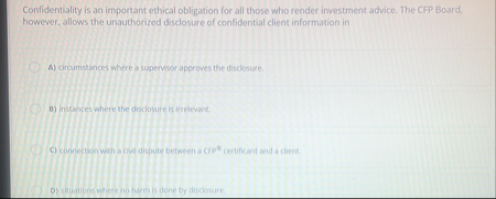 Confidentiality is an important ethical