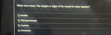 Which term means "the margins or edges of the