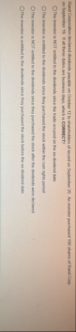 Rand Corporation declared dividends payable on