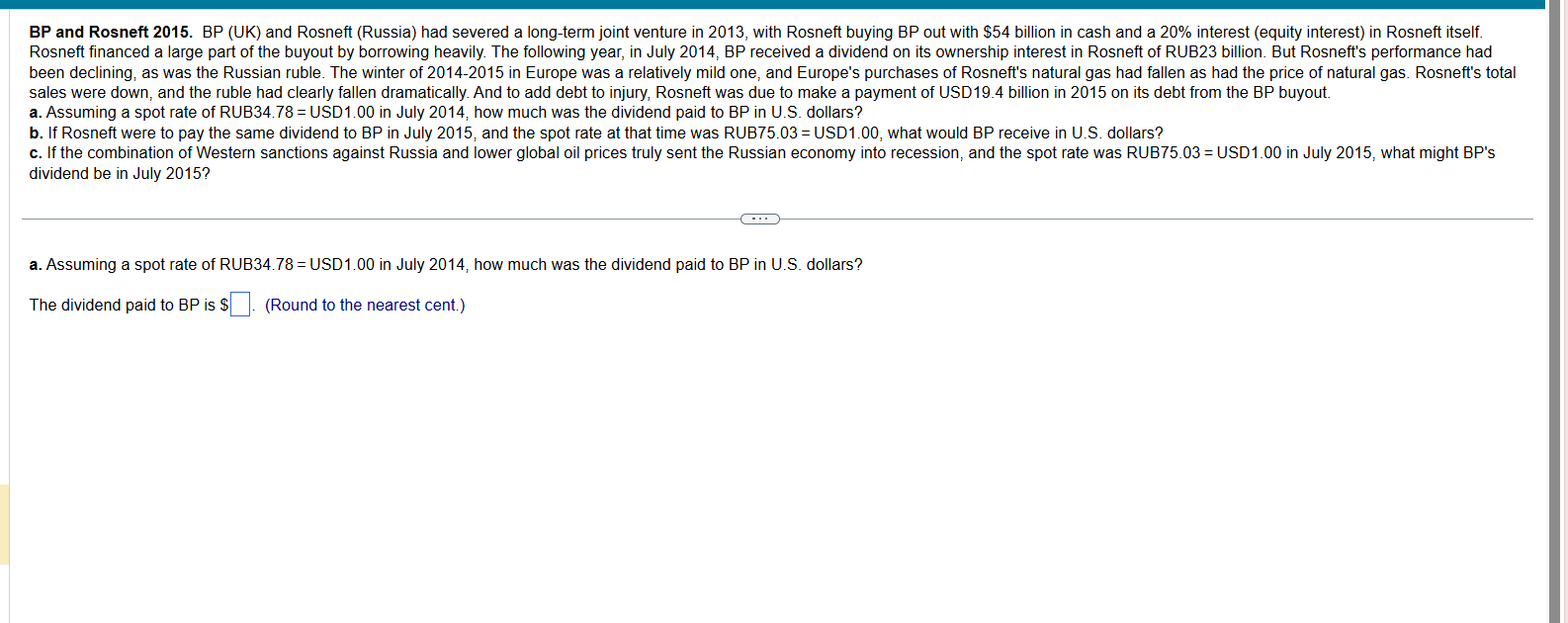 sales were down, and the ruble had clearly fallen