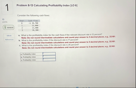 1 Problem 8 - 1 3 Calculating Profitability Index
