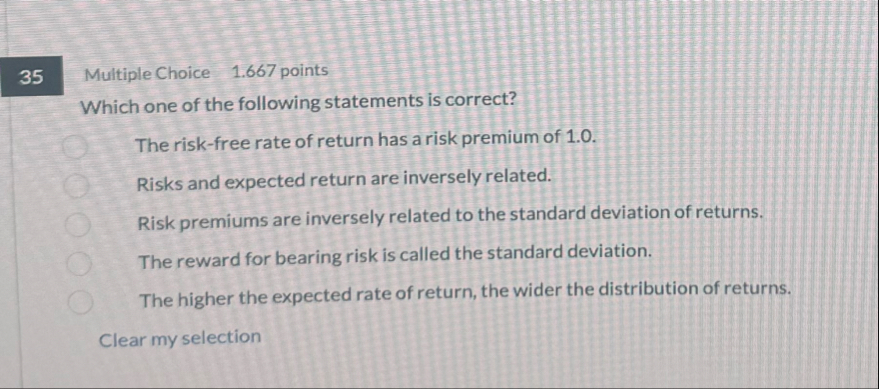 3 5 Multiple Choice 1 . 6 6 7 points Which one of