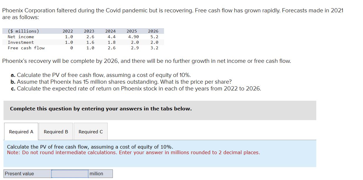 Problem 4 - 2 9 Valuing a business Phoenix