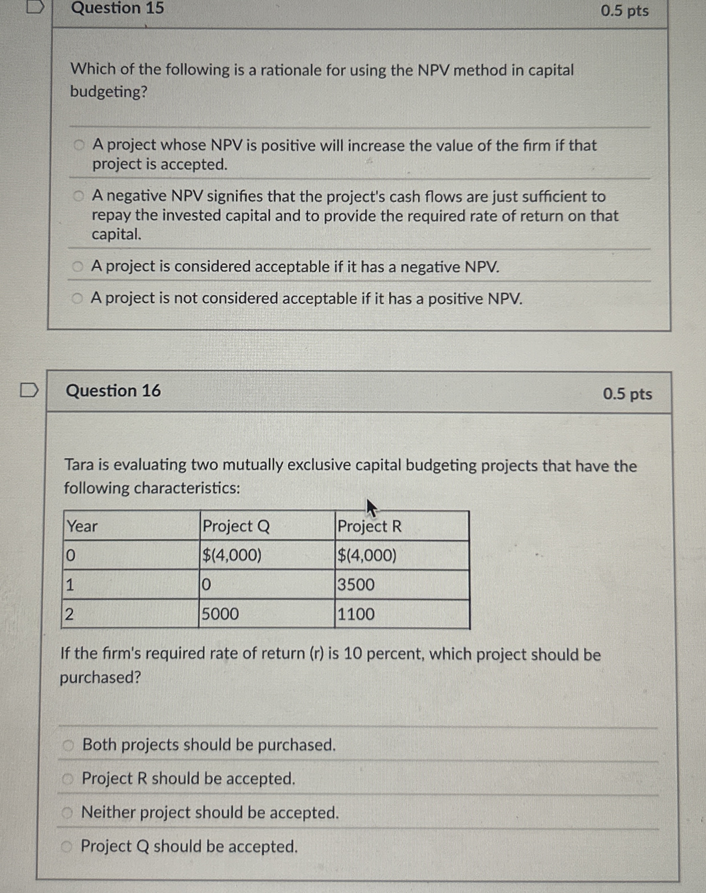 Question 6 0 . 5 pts A $ 1 , 0 0 0 par value bond