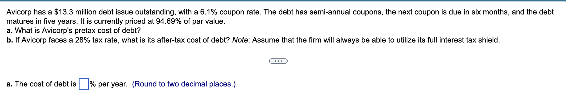 AvicorpAvicorp has a $ 1 3 . 3 1 3 . 3 million