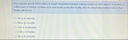 If a compary spends $ 2 8 . 8 milion to install