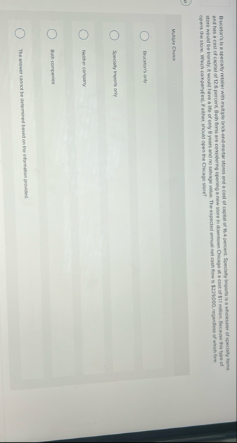 Bruceton's is a specially retailer with multiple