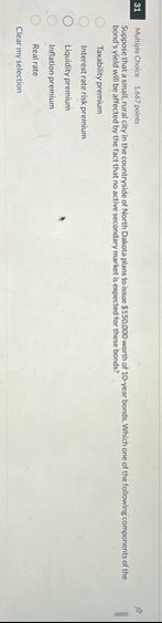 3 1 Multiple Cholce 1 . 6 6 7 points Suppose that