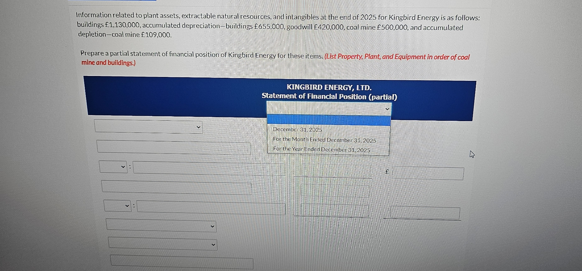 Information related to plant assets, extractable