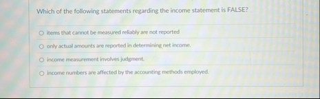 Which of the following statements regarding the