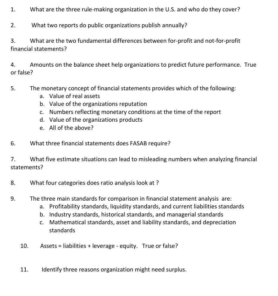 1 . What are the three rule - making organization