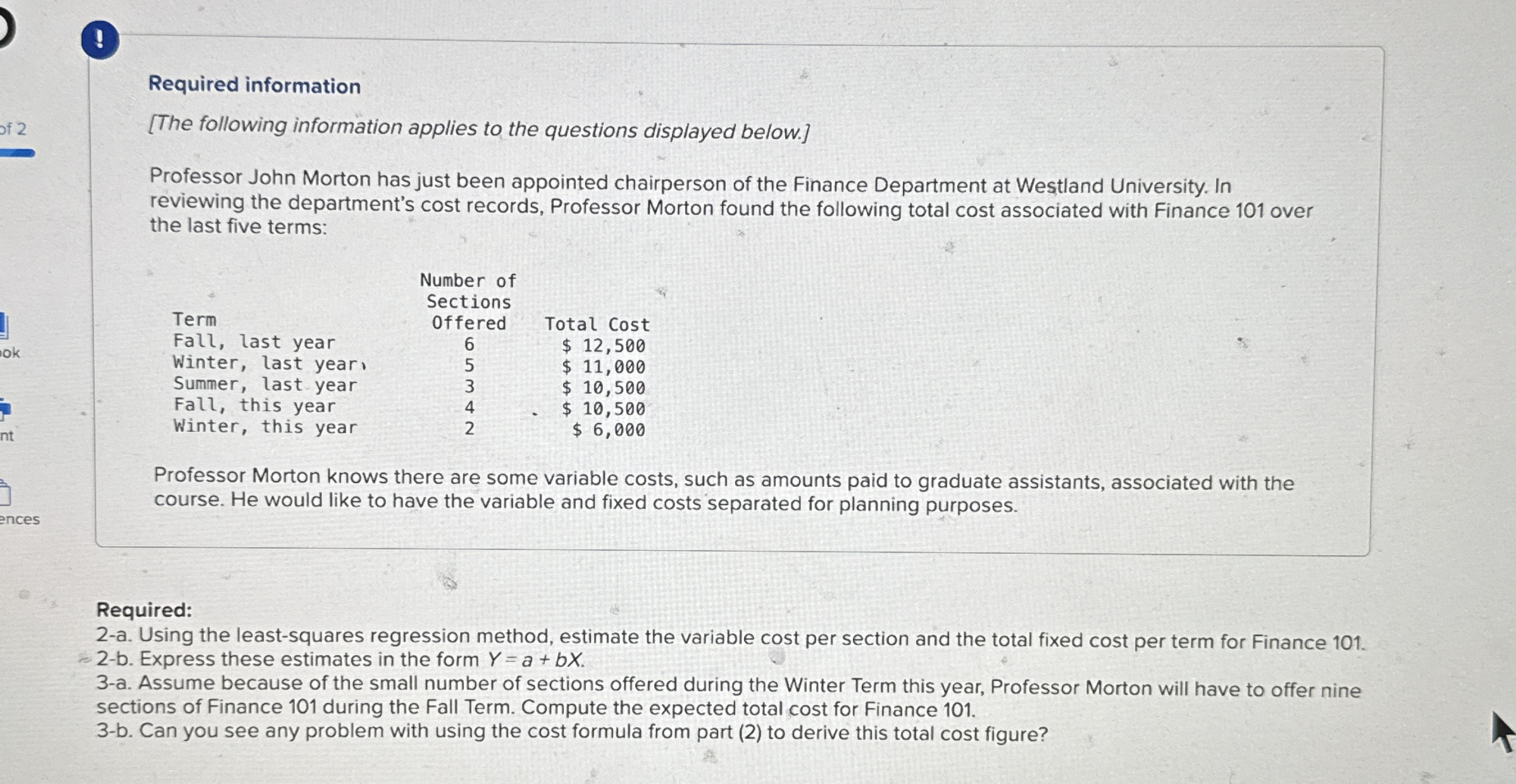 References Required 2 A Required 2 B Required 3 A