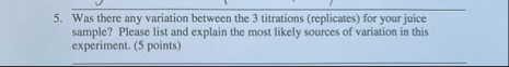 Was there any variation between the 3 titrations