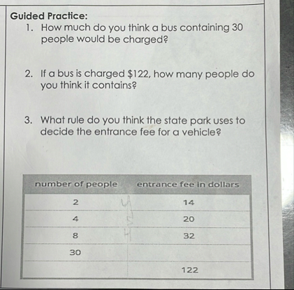 Guided Practice: How much do you think a bus