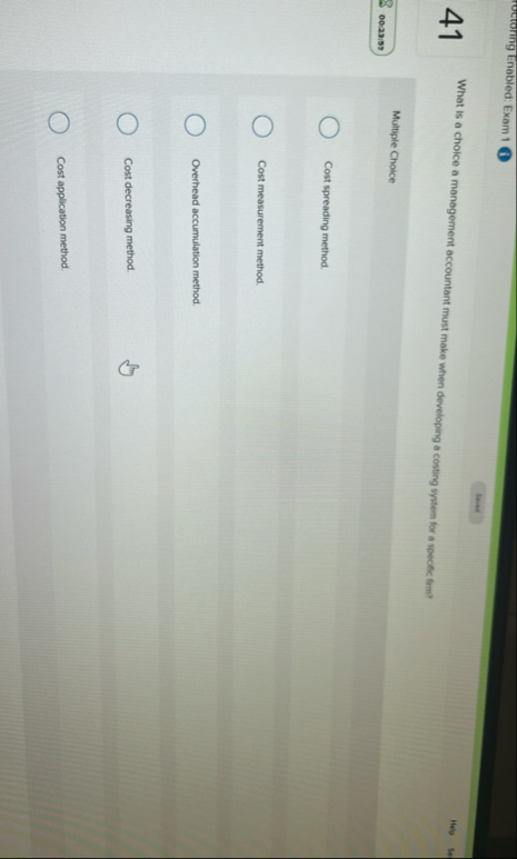 ructoring Enabled: Exam 1 B 4 1 What is a choice