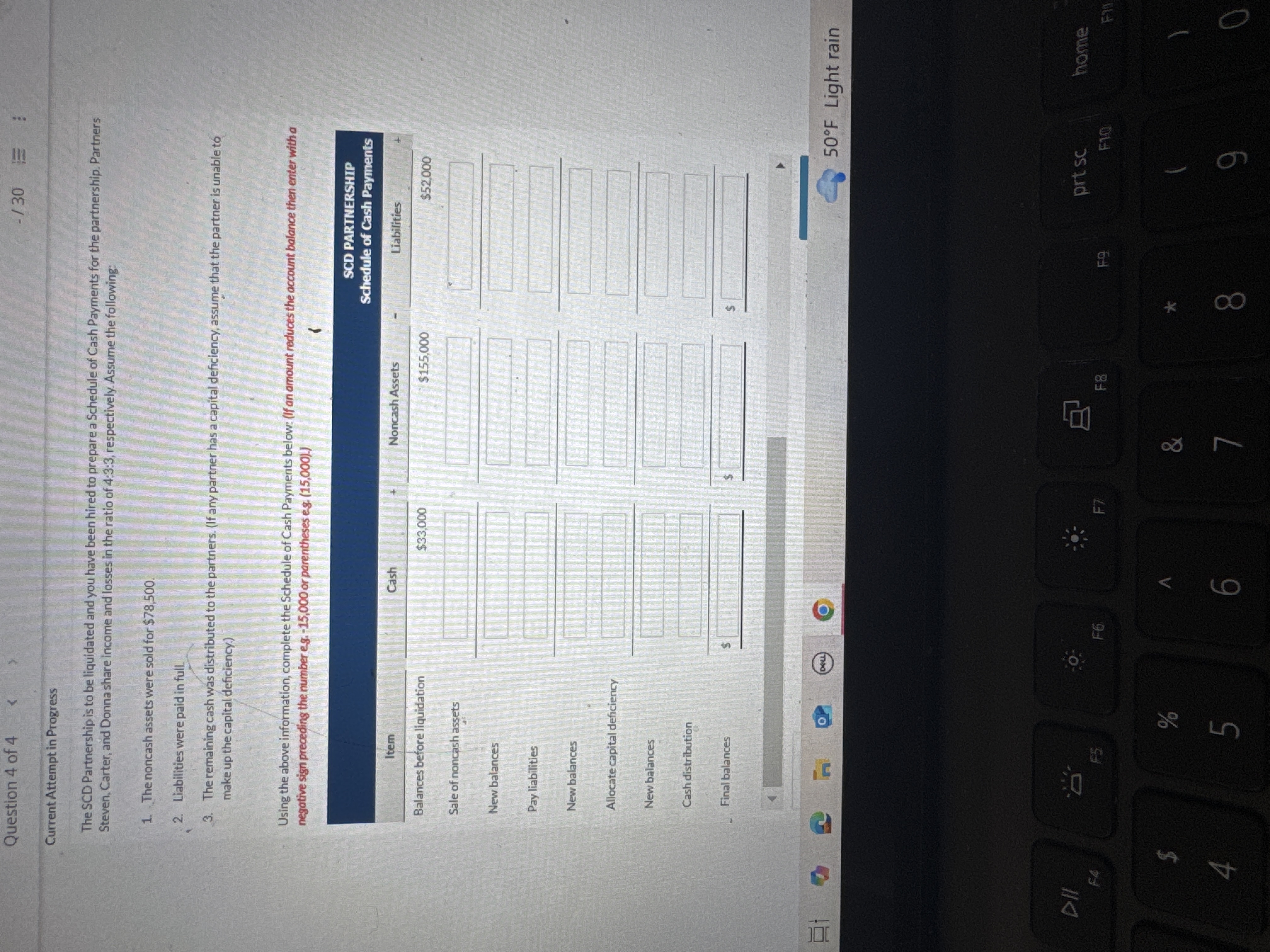 Question 4 of 4 \ ( - 1 3 0 \ ) Current Attempt