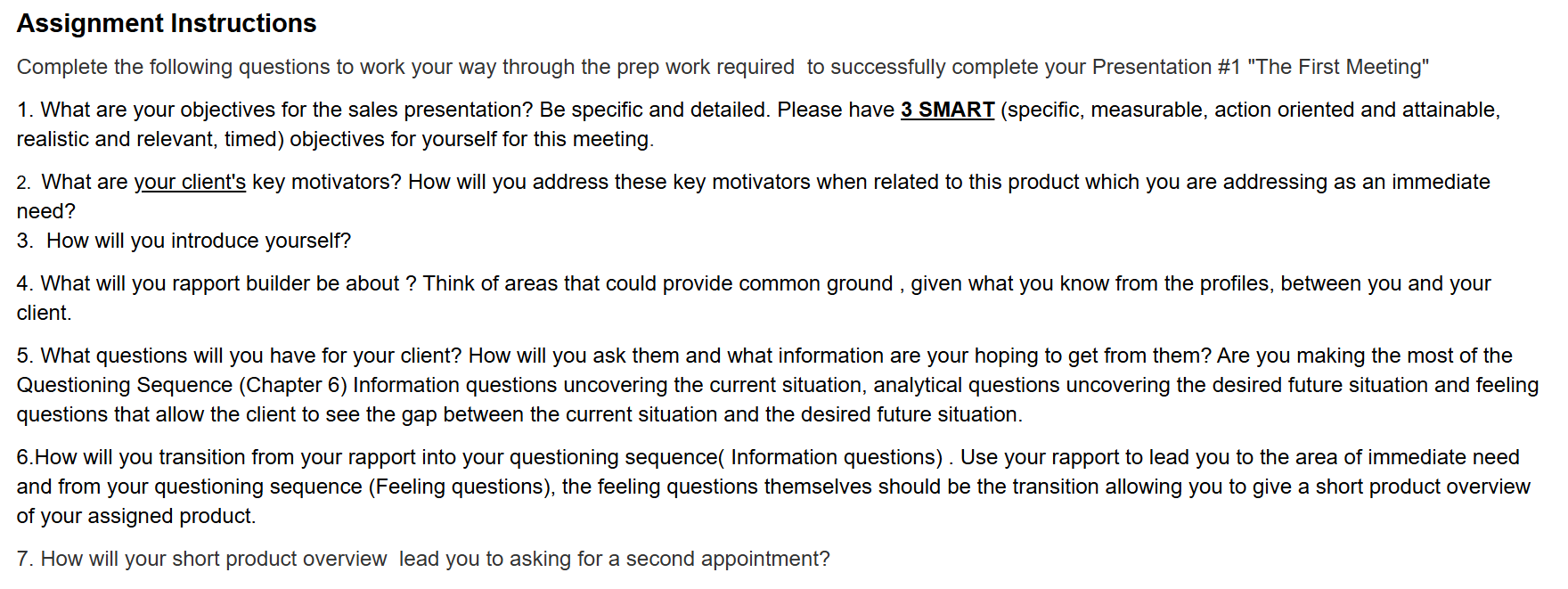 CLIENT PROFILE # 1 MGMT 3059 Case Study This case