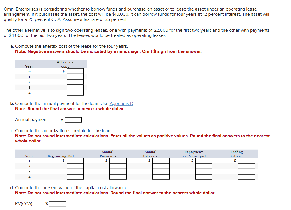 e . Compute the aftertax cost of the borrow -